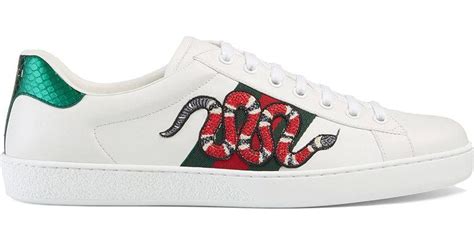 gucci ace snake sneakers|Gucci ace embroidered snake.